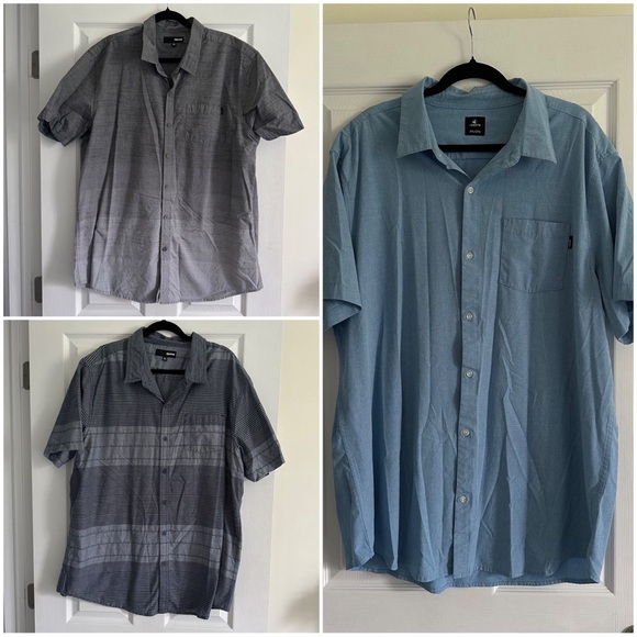 Size XXL Lot of 3 Ripzone Comfort Stretch Short Sleeve Dress Shirts - Picture 1 of 13